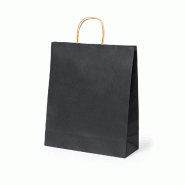 50x Sac en papier finition noire 32 x 40 x 12 cm - 5601316777096