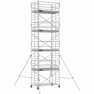 Échafaudage roulant aluminium DOCKER 150 version garde-corps EXMDS - Hauteur de travail : 9,90 m - DUARIB - 7225082 Échafaudage roulant aluminium DOCKER 150 version garde-corps EXMDS - Hauteur de travail : 9,90 m - DUARIB - 7225082
