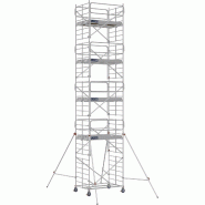 Échafaudage roulant aluminium DOCKER 150 version garde-corps EXMDS - Hauteur de travail : 10,90 m - DUARIB - 7220092 Échafaudage roulant aluminium DOCKER 150 version garde-corps EXMDS - Hauteur de travail : 10,90 m - DUARIB - 7220092