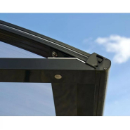 Abri vélos Province avec pommeaux décoratifs - City, Agora, Boule ou Inox brossé - Dimensions 2726x2350x2253 mm_1