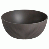 ADRIER - CC-0004-BLK - (Pack de 4 unités) - Bol rond - 29,5 cm x 11,5 cm - Noir - noir plastique CC-0004-BLK