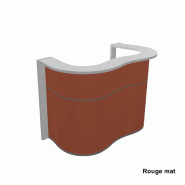 Banque d'accueil compacte WAVE - MDD - Rouge mat_0