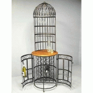 Bar cage palissandre et fer forgé - mc7243 Bar cage palissandre et fer forgé - mc7243
