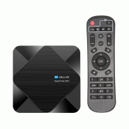 Box Android TV 4K UHD Smart 10.0 4GB RAM 64GB ROM Télécommande WiFi Dual-Band Noir YONIS - noir 3615617036037 Box Android TV 4K UHD Smart 10.0 4GB RAM 64GB ROM Télécommande WiFi Dual-Band Noir YONIS - noir 3615617036037
