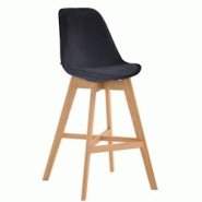 Décoshop26 - Tabouret de bar chaise haute design scandinave moderne en velours noir 10_0000932 - noir 3000721469602 Décoshop26 - Tabouret de bar chaise haute design scandinave moderne en velours noir 10_0000932 - noir 3000721469602