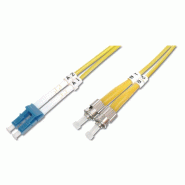 DIGITUS Câble de brassage monomode à fibre optique, LC / ST, LC-Duplex - 2 x ST, 2 m, jaune - jaune 4016032249344