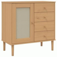 Helloshop26 - Buffet bahut commode armoire meuble de rangement organisateur cuisine salle de séjour salon aspect rotin 80 x 40 x 80 02_0036232 - 3000 Helloshop26 - Buffet bahut commode armoire meuble de rangement organisateur cuisine salle de séjour salon aspect rotin 80 x 40 x 80 02_0036232 - 3000