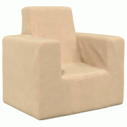 Helloshop26 - Canapé pour enfants crème peluche douce 02_0020437 - polyester 3001091988007