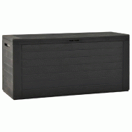 Helloshop26 - Coffre boîte meuble de jardin rangement 116 x 44 x 55 cm anthracite 02_0013059 - 3000712647767