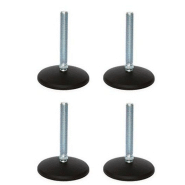 M10x90 Pied de nivellement zingué Base en plastique de 100mm 470kg - Lot de 4 M10x90 Pied de nivellement zingué Base en plastique de 100mm 470kg - Lot de 4
