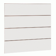 Panneau rainuré R30 120x120cm épaisseur 18mm - blanc mat - pour aménagement mural et exposition
