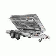 Remorque Tri-benne SARIS - 360 x 176 - PTAC : 3500 kg - 2 Essieux - Freinée - Heavy Duty - Reference - SW1405M16