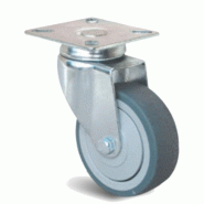 Roulette uniroll caoutchouc grise à platine pivotante 50mm - GUITEL HERVIEU - 66502 - 867329 Roulette uniroll caoutchouc grise à platine pivotante 50mm - GUITEL HERVIEU - 66502 - 867329