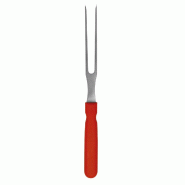 Schneider - Fourche saucisse, rouge, 245 x 16 mm, longueur de lame : 95 mm, poignée (rouge) - rouge inox 177006