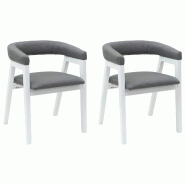 VidaXL Chaises de salle à manger 2 pcs Blanc 54 x 57 x 73 cm Modèle Orion Bois - 42020424