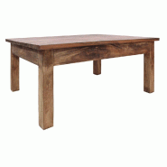 VidaXL Table basse bois d'acajou massif 96x73x45 cm Modèle Atlas Frame Pro - 244493
