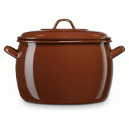 Wellhome Well Home - Marmite Bombée en Acier Émaillé Ø16 x 12,7 cm - 3 L, Idéale pour les Plats Mijotés et Légumineuses en Grande Quantité - r