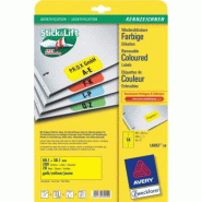 AVERY 280 étiquettes enlevables jaunes, format 99,1 x 38,1 mm (20 feuilles A4 / cdt) - jaune 4004182609002