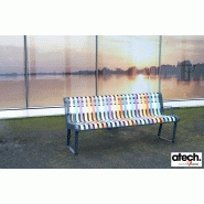 Banc public en métal moderne atech banc pastel