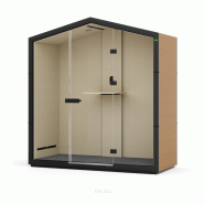 Cabine acoustique "TREEHOUSE" - 2 Places, 1 Paroi vitrée - 1 Paroi pleine, Nu Cabine acoustique "TREEHOUSE" - 2 Places, 1 Paroi vitrée - 1 Paroi pleine, Nu
