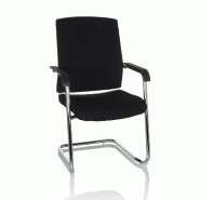 Chaise de conférence / Siège visiteur LEVIA VP Tissu noir hjh OFFICE - noir polyester 820030
