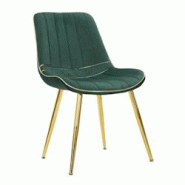 Chaise en métal et tissu Paris (Lot de 2) vert et doré Mauro Ferretti - 142337000V Chaise en métal et tissu Paris (Lot de 2) vert et doré Mauro Ferretti - 142337000V