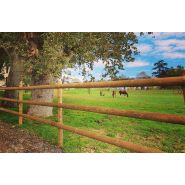 Clôture bois standard pour chevaux - horse stop - 3 demi-lices, 1m70 - ref. B12250-3