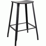 CLP Tabouret de bar Peony Noir - noir métal 326589 CLP Tabouret de bar Peony Noir - noir métal 326589