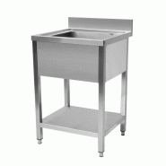 Cuistance Plonge evier 1 bac avec sous tablette P700 mm - L600 mm - H950 mm - inox STSK067