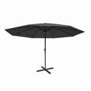 Décoshop26 - Parasol de marché Ø 5 m aluminium et polyester anthracite sans pied 04_0008019 - aluminium 3000262431434
