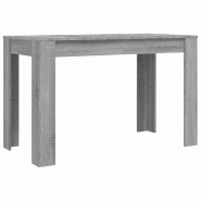 Décoshop26 - Table de salle à manger design moderne 120 x 60 x 76 cm bois d'ingénierie gris DEC036677 - gris Bois massif 3000261339779