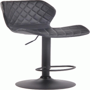 Décoshop26 - Tabouret de bar x1 avec repose-pieds hauteur réglable assise en similicuir noir cadre métal noir 10_0005615 - noir métal 3000265119667