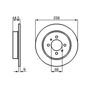 Disque de frein Bosch 0986478836 - boîte de 2 - arrière - type plein - 4 trous - épaisseur 9 mm Disque de frein Bosch 0986478836 - boîte de 2 - arrière - type plein - 4 trous - épaisseur 9 mm