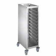 GastroHero Chariot à plateaux ECO 10 fermé 350 x 450 - inox TWG10-35X45