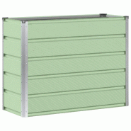 Helloshop26 - Jardinière moderne polyvalente intérieur extérieur 100 x 40 x 75 cm en acier vert 02_0059259 - vert acier 3000241028457