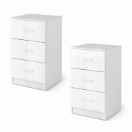 Helloshop26 - Lot de 2 classeurs de dossiers multi-fonction 37,1 x 34,2 x 66,5 cm ergonomique contemporain en métal noir 20_0012514 - noir métal 300
