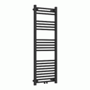 Helloshop26 - Radiateur sèche-serviettes chauffage salle de bain acier 120 x 50 cm noir 03_0010416 - noir 3000225212971