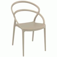 Ligne chr toulon chaise - taupe carton de 4 - marron plastique MCH-750713-TAUP Ligne chr toulon chaise - taupe carton de 4 - marron plastique MCH-750713-TAUP