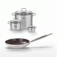 Lot Poêle 32 cm Elo Bistro Line & 3 Faitouts Elo Citrin - gris 3176239967876