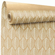 Papier kraft motif Harmonie blanc résistant à l'eau 0,80x25 m