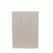 Sac kraft luxe à poignées papier blanc 19 x 27 x 10 cm par 15