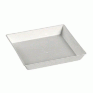 SOLIA Assiette Quartz pulpe de canne avec lamination 110x110 mm - par 200 pièces - blanc Bagasse VF45071 SOLIA Assiette Quartz pulpe de canne avec lamination 110x110 mm - par 200 pièces - blanc Bagasse VF45071