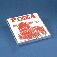 Starpak Cartons à pizzas, papier recyclé rectangulaire 26 x 26 x 3 cm (100 unités) PAPSTAR - rouge papier 90003