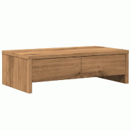 Support de moniteur table meuble bureau et tiroirs artisanal bois ingénierie marron 02_0044963 - marron Bois massif 3000220444865
