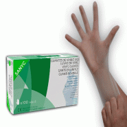Thouy Gants vinyle transparent non poudré taille S par 100 - transparent plastique 8431026018366
