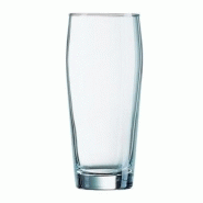 Verres de table chope à bière forme haute 33 cl willy becher arcoroc professionnal non trempé 24670