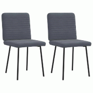 VidaXL Chaises à Manger Lot De 2 Gris Foncé Velours - gris 4101134 VidaXL Chaises à Manger Lot De 2 Gris Foncé Velours - gris 4101134