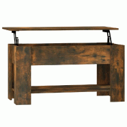 VidaXL Table basse Chêne fumé 101x49x52 cm Bois d'ingénierie Modèle Terrasse Rho Prime Plus - 819272XL