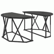 VidaXL Table basse Chêne noir 80 x 80 x 42 cm Modèle Zenith Scandinave - 868249