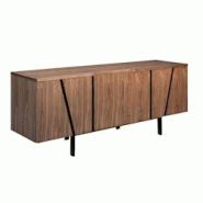 AC ANGEL CERDA Angel Cerdá Buffet noyer et acier noir 3124C 191 x 50 x 74 - marron Bois massif 8435631004547 AC ANGEL CERDA Angel Cerdá Buffet noyer et acier noir 3124C 191 x 50 x 74 - marron Bois massif 8435631004547